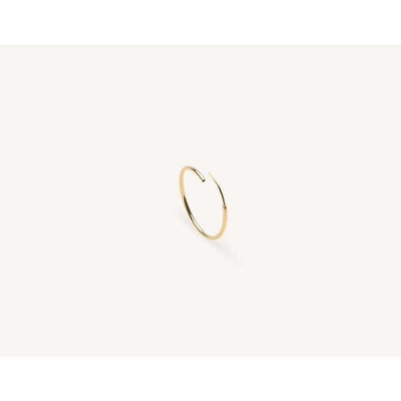 REAL GOLD Hoop Earrings, Hypo Allergenic Earrings, Lightweight Endless Hoops - Picture 4 of 5
